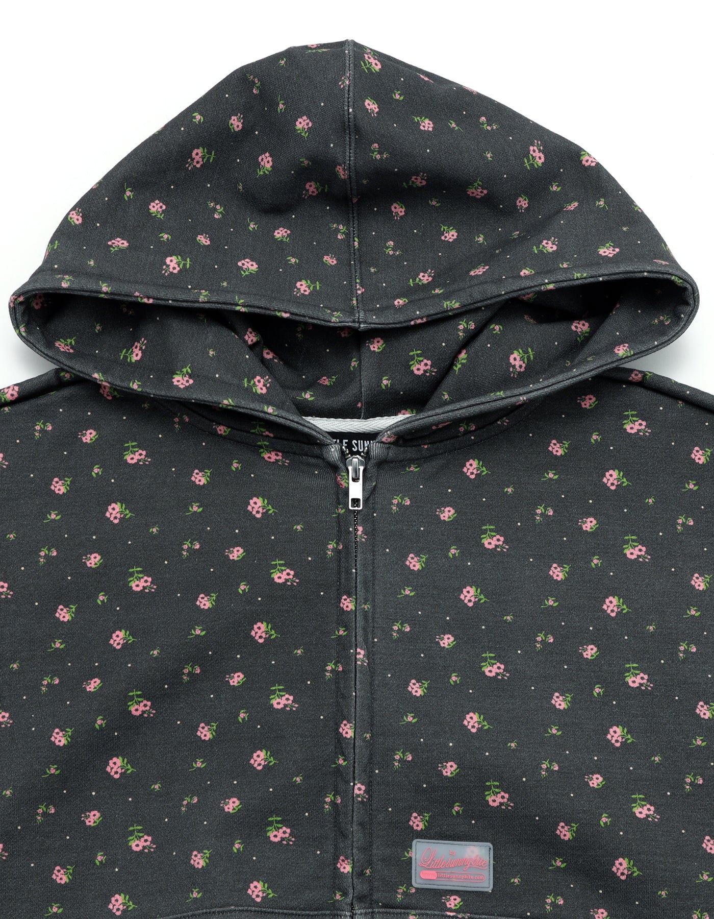 little sunny bite (リトルサニーバイト) floral hoodie / BLACK little sunny bite (リトルサニーバイト) floral hoodie / BLACK