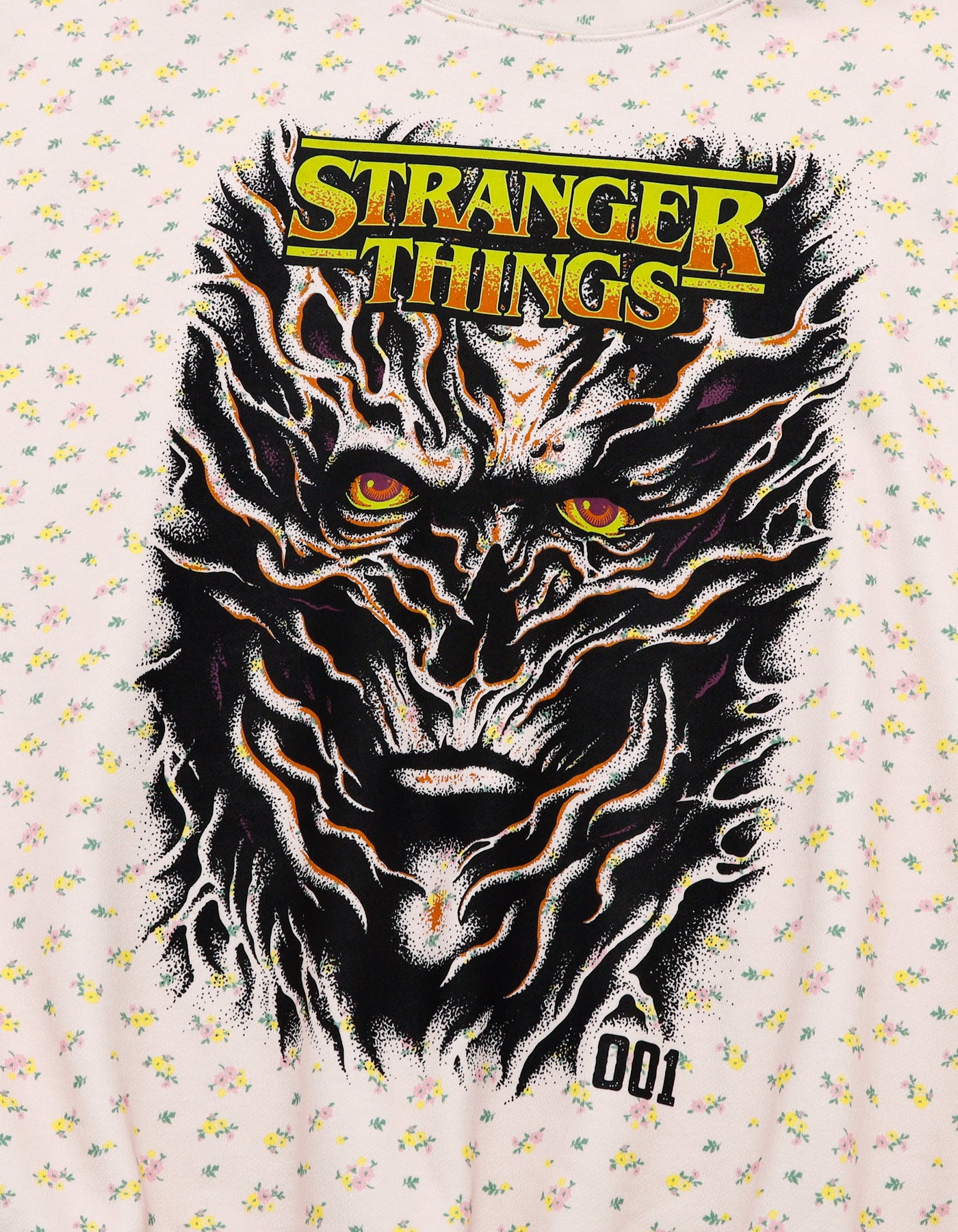 【PRE-ORDER】stranger things x little sunny bite floral sweat top / PINK