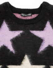 画像をギャラリービューアに読み込む, star knit top / BLACK