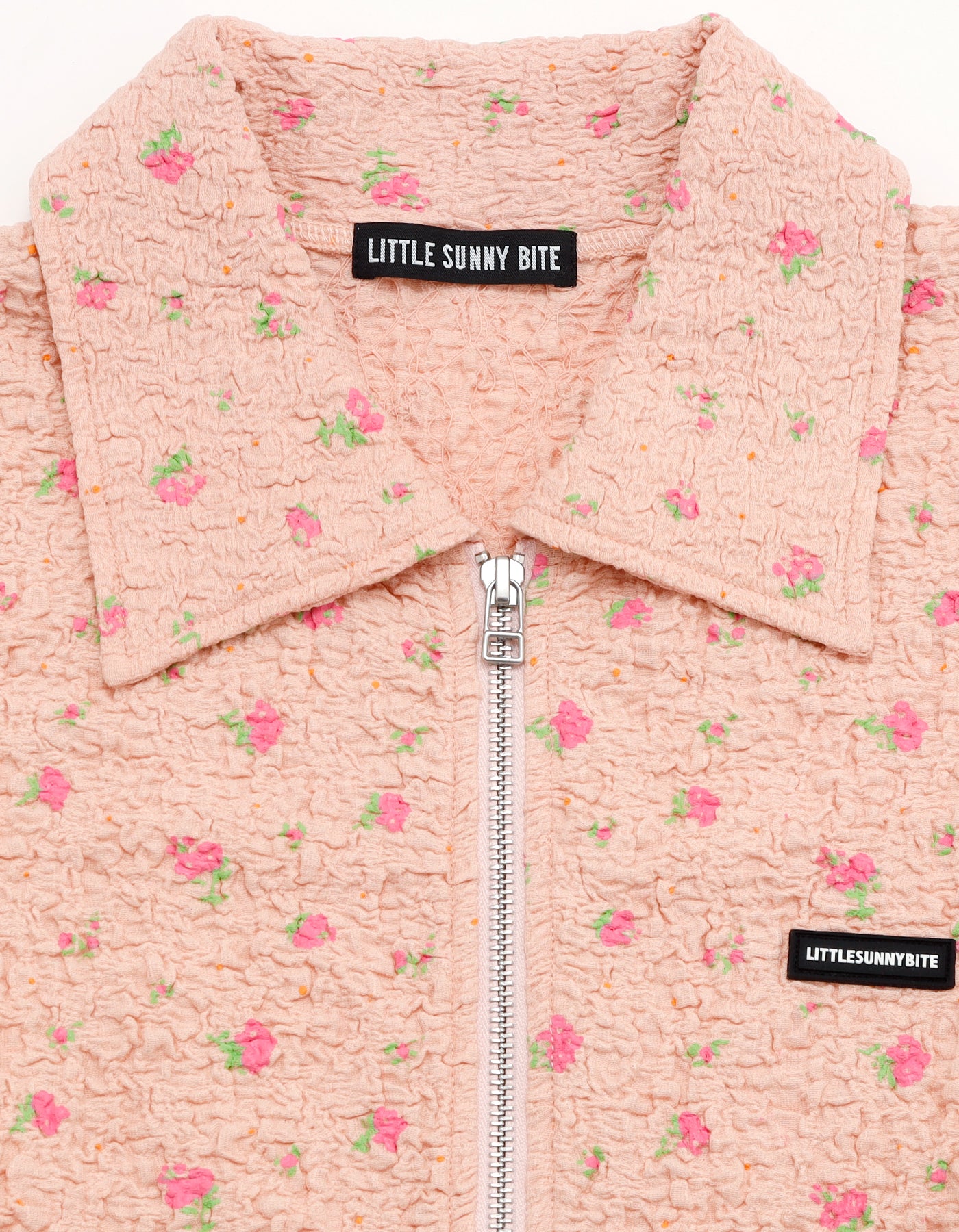 little sunny bite (リトルサニーバイト) floral zip up cardigan