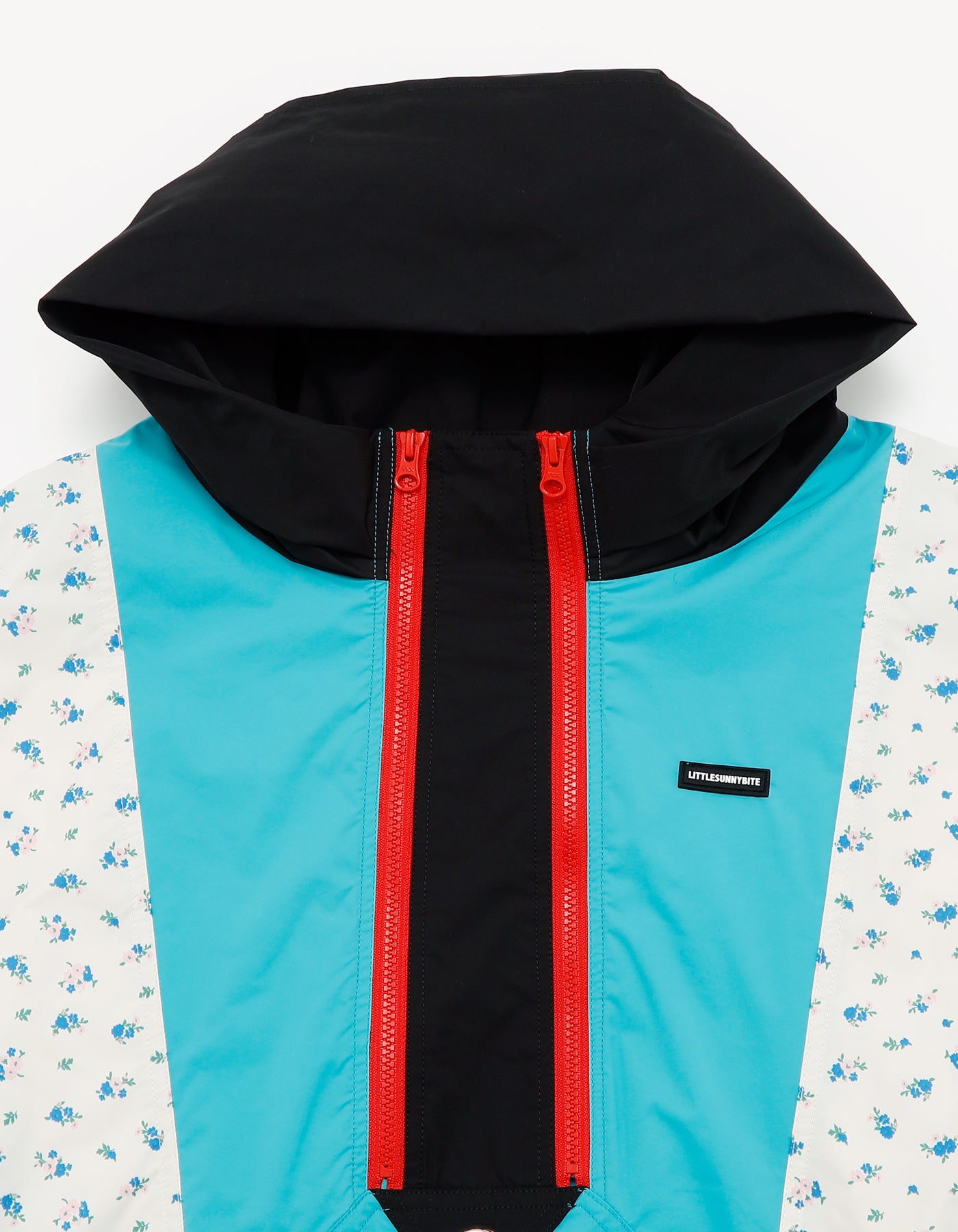 nylon hoodie pull over / BLUE