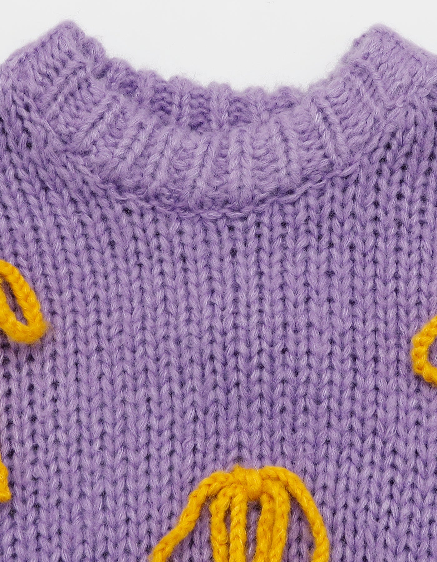 ribbon knit top / PURPLE