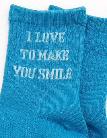 message socks / BLUE