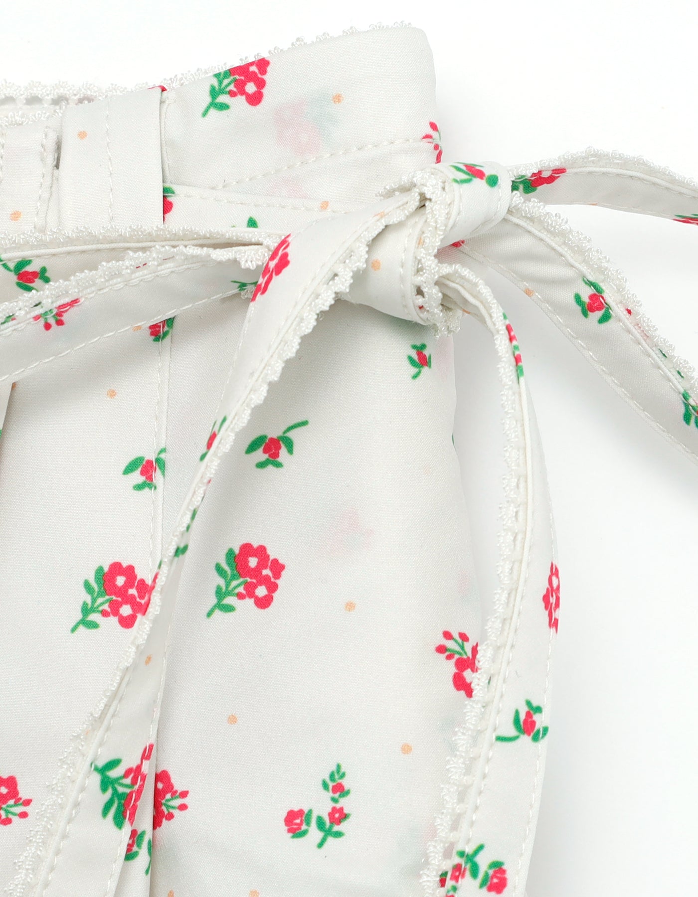 little sunny bite (リトルサニーバイト) floral nylon pants / WHITE
