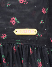 画像をギャラリービューアに読み込む, original floral tulle dress / BLACK