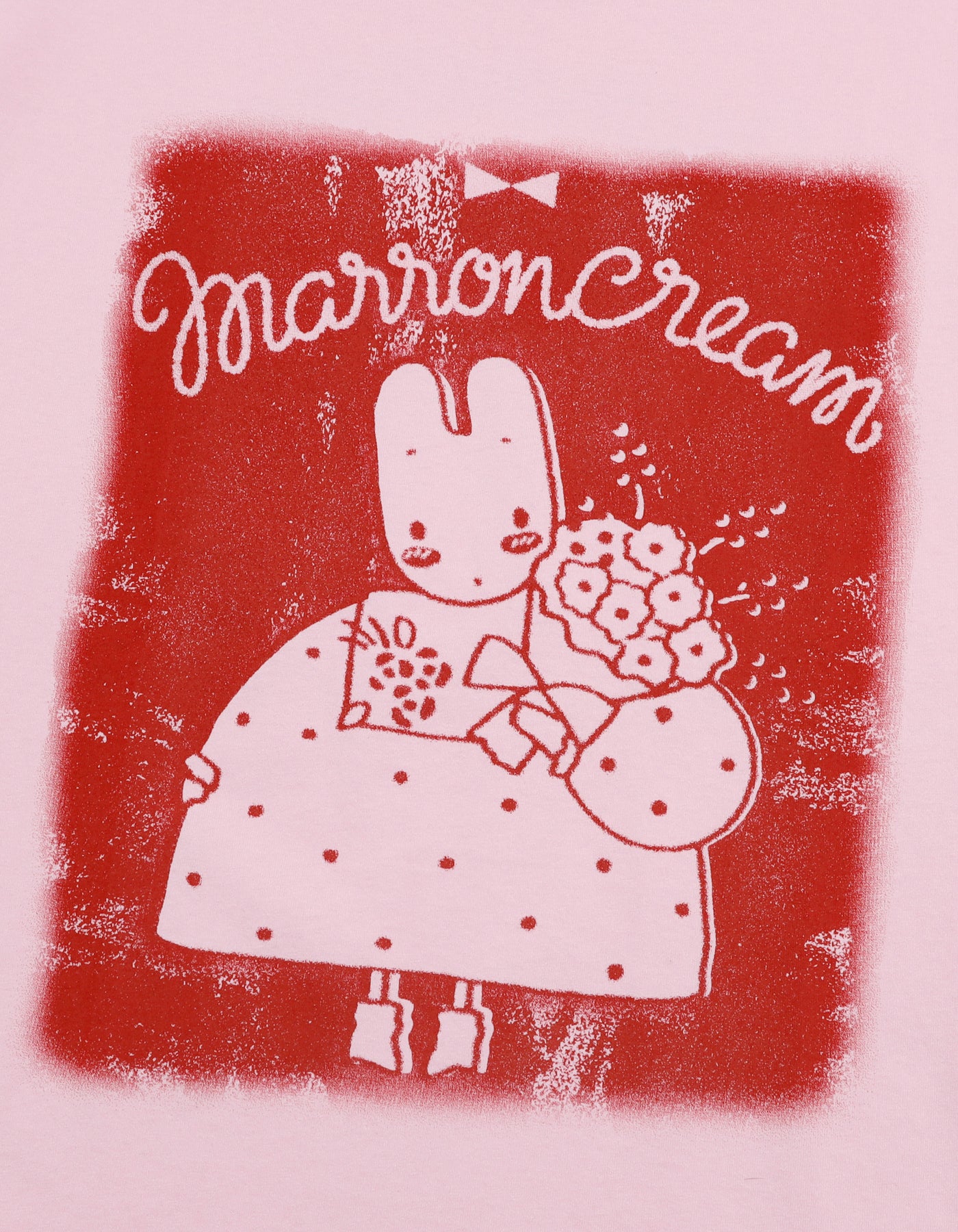 MARRONCREAM x little sunny bite big tee / PINK