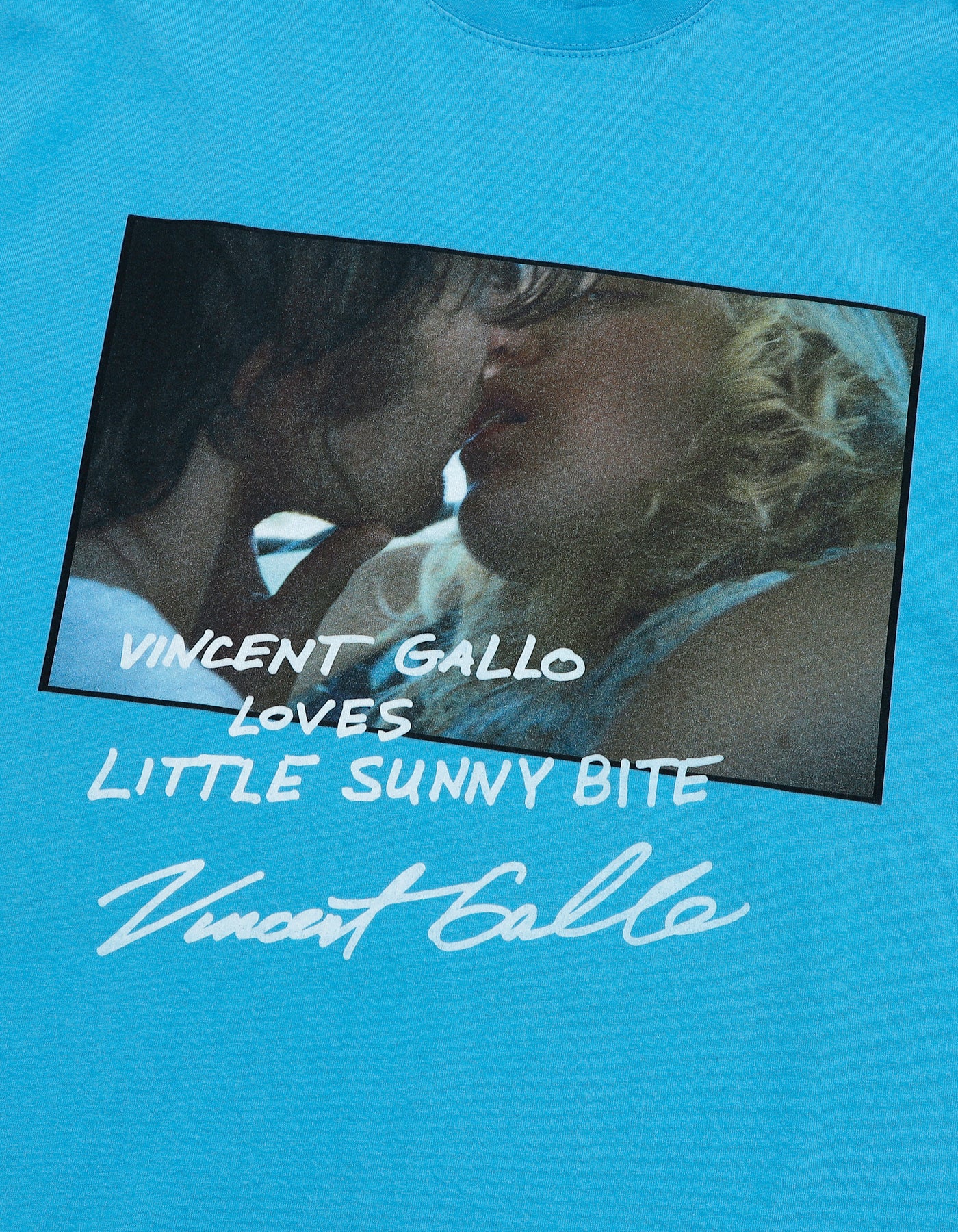 Vincent Gallo x little sunny bite photo long tee / BLUE