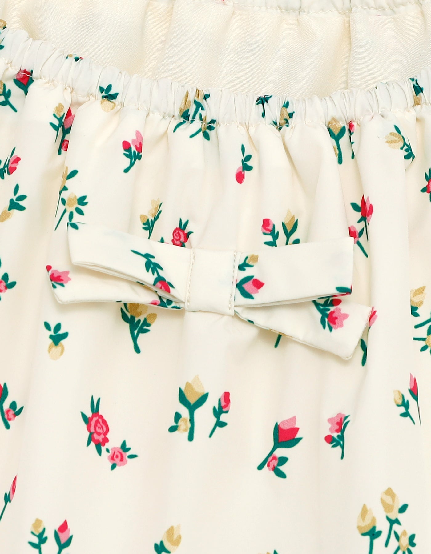 rose print long dress / IVORY