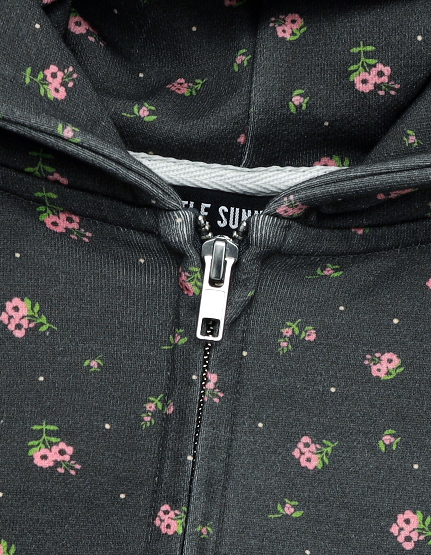 little sunny bite (リトルサニーバイト) floral hoodie / BLACK