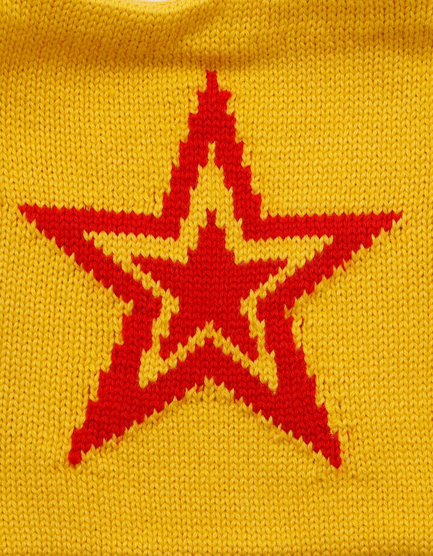 star knitting shoulder bag / YELLOW