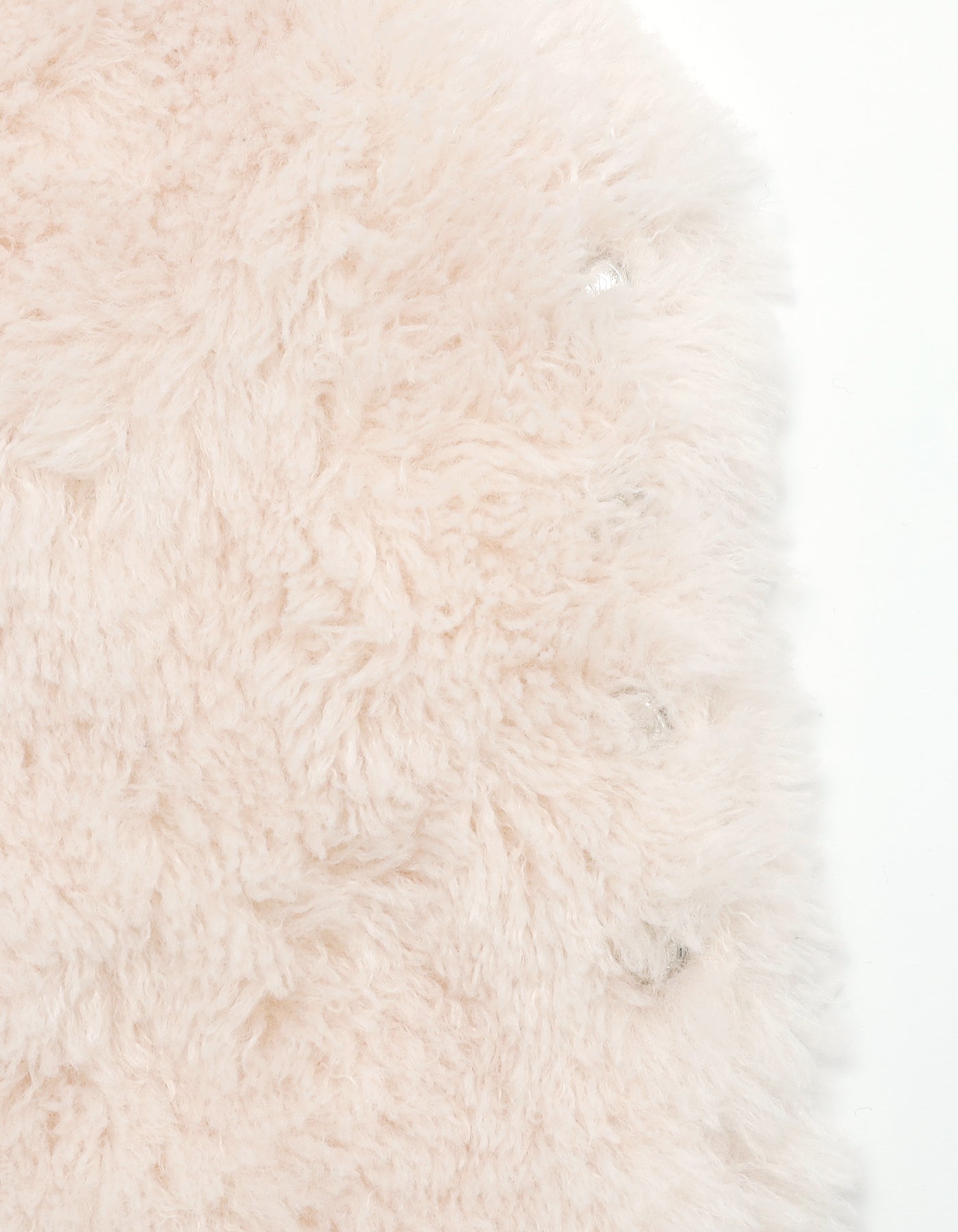 fur mini dress / WHITE