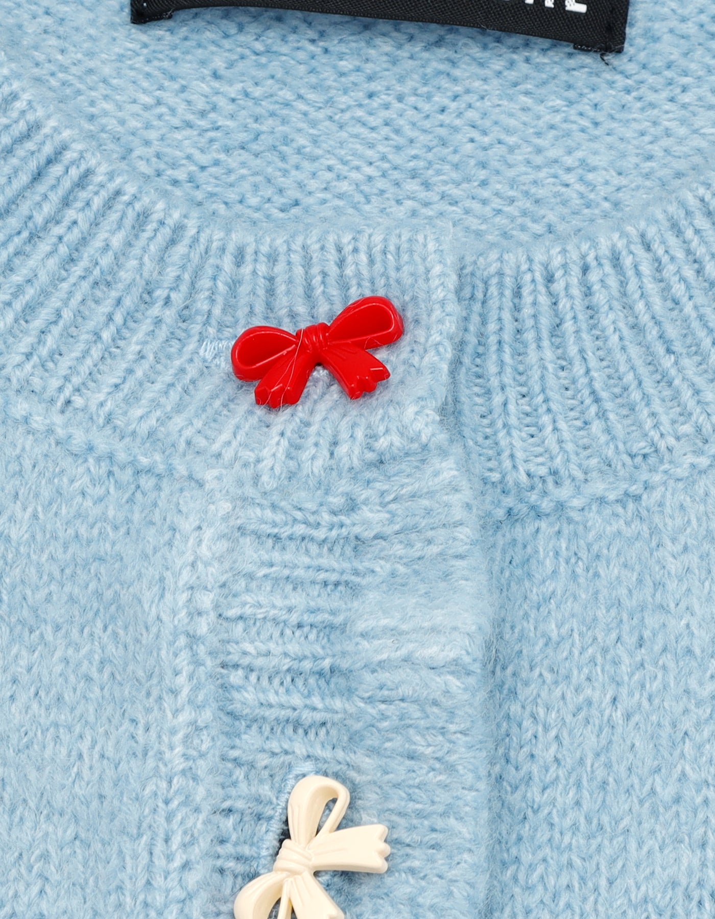 little sunny bite (リトルサニーバイト)ribbon cardigan / BLUE