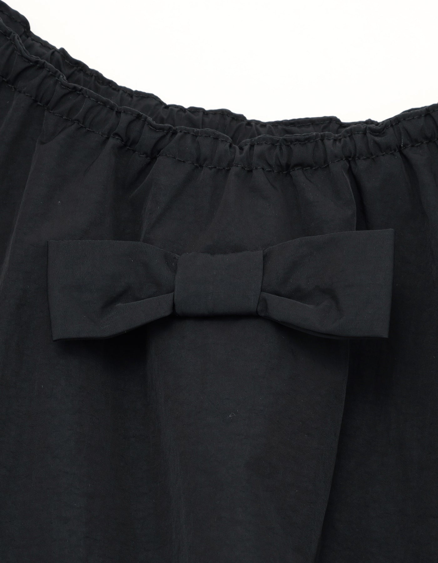 nylon mini dress / BLACK