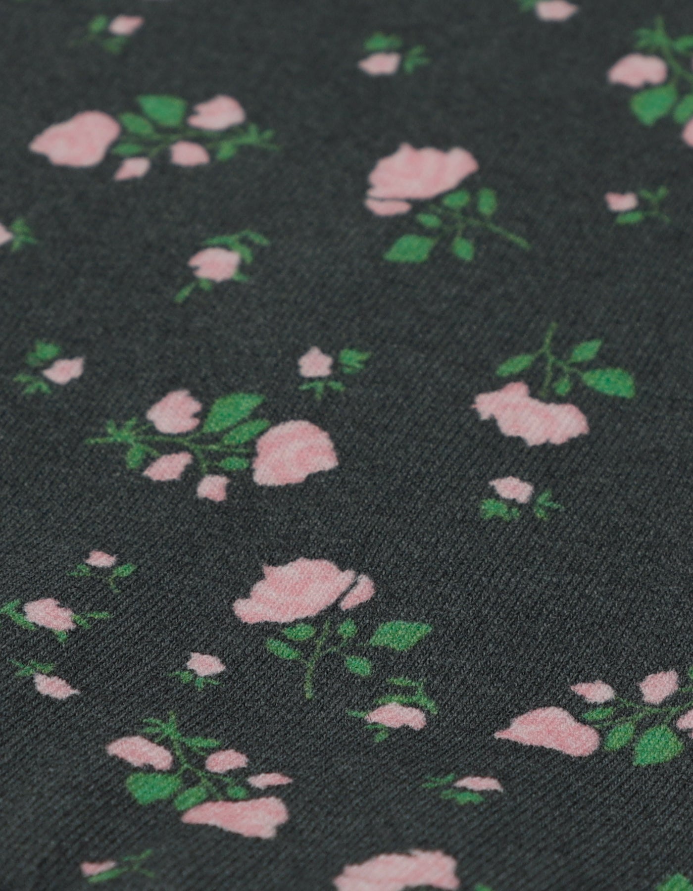 floral bomber mini dress tee / BLACK