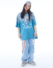 画像をギャラリービューアに読み込む, cosmic big tee / BLUE
