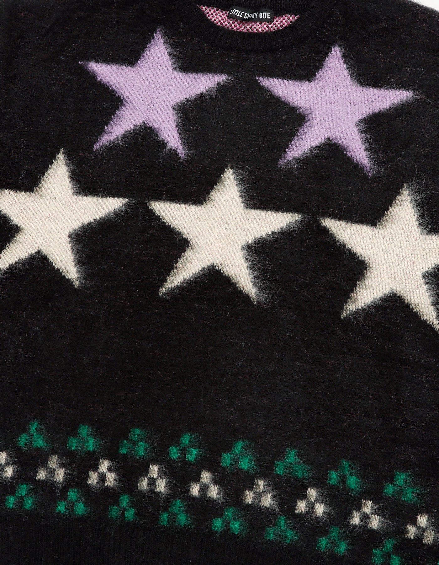 star knit top / BLACK