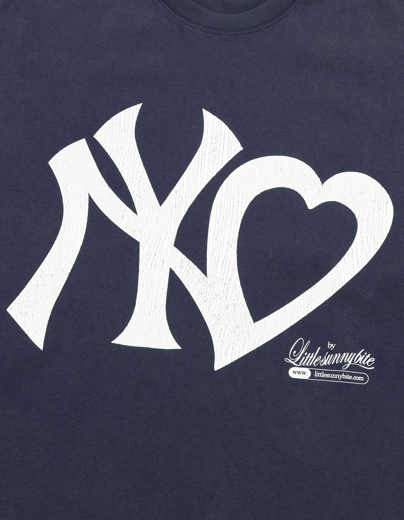 NY♡logo big tee / NAVY リトルサニーバイト little sunny bite (リトルサニーバイト)NY ♡logo big tee / NAVY