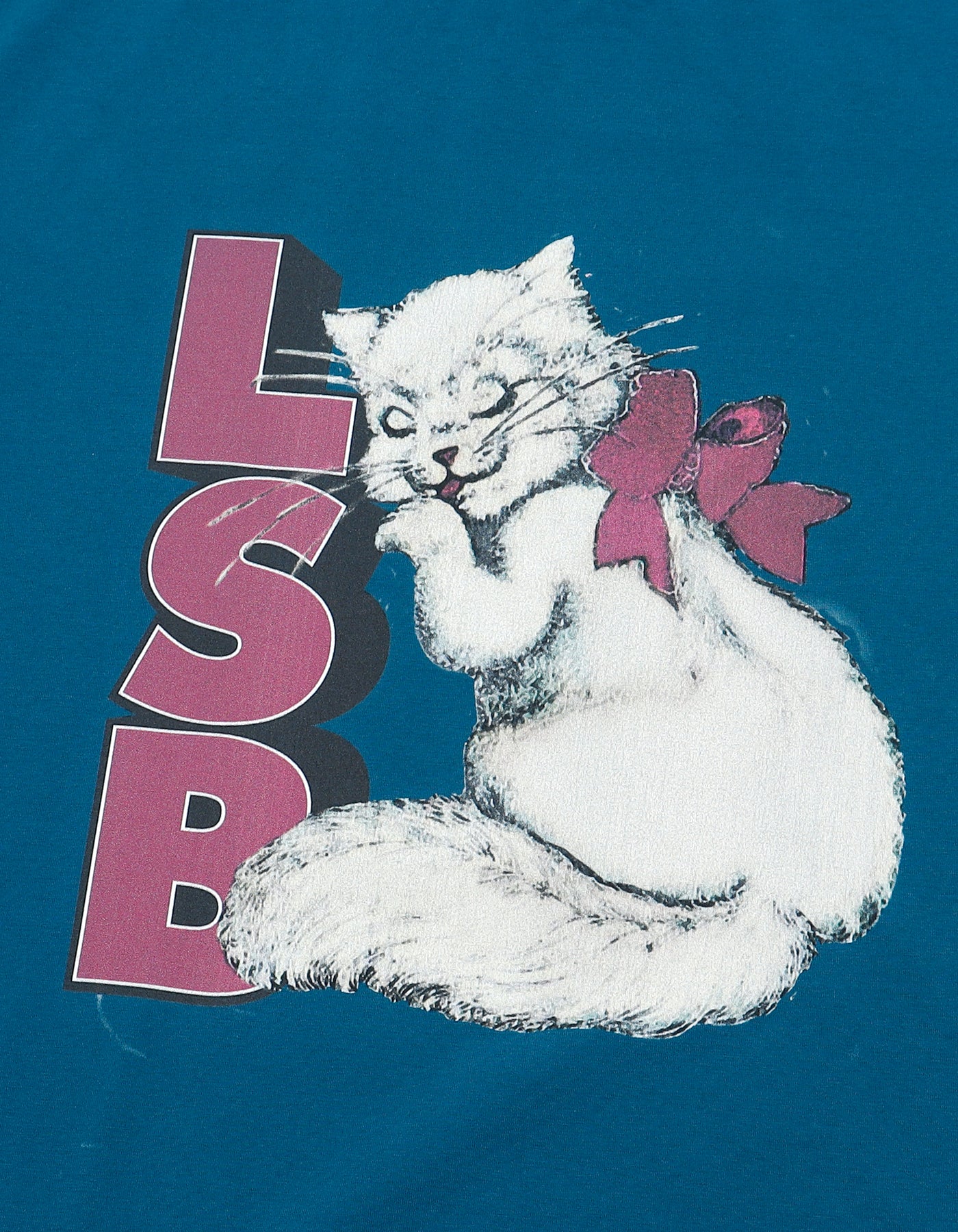 LSB cat big tee  / BLUE