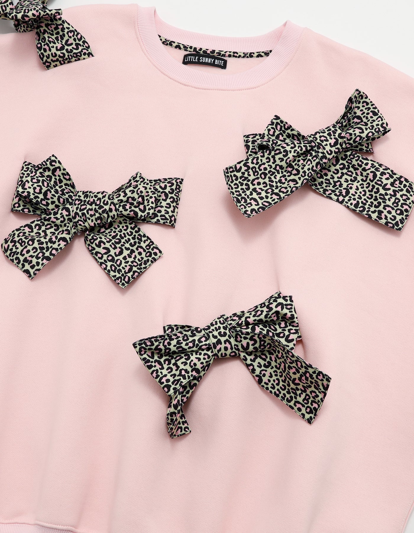 little sunny bite (リトルサニーバイト)leopard sweat top / PINK