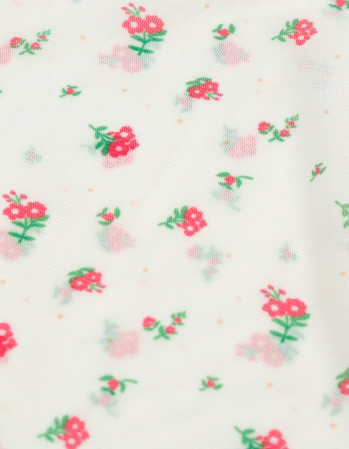 little sunny bite (リトルサニーバイト) floral tulle top / WHITE