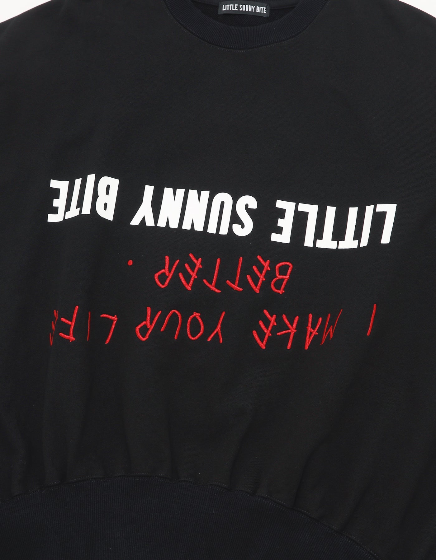 message big sweat top / BLACK