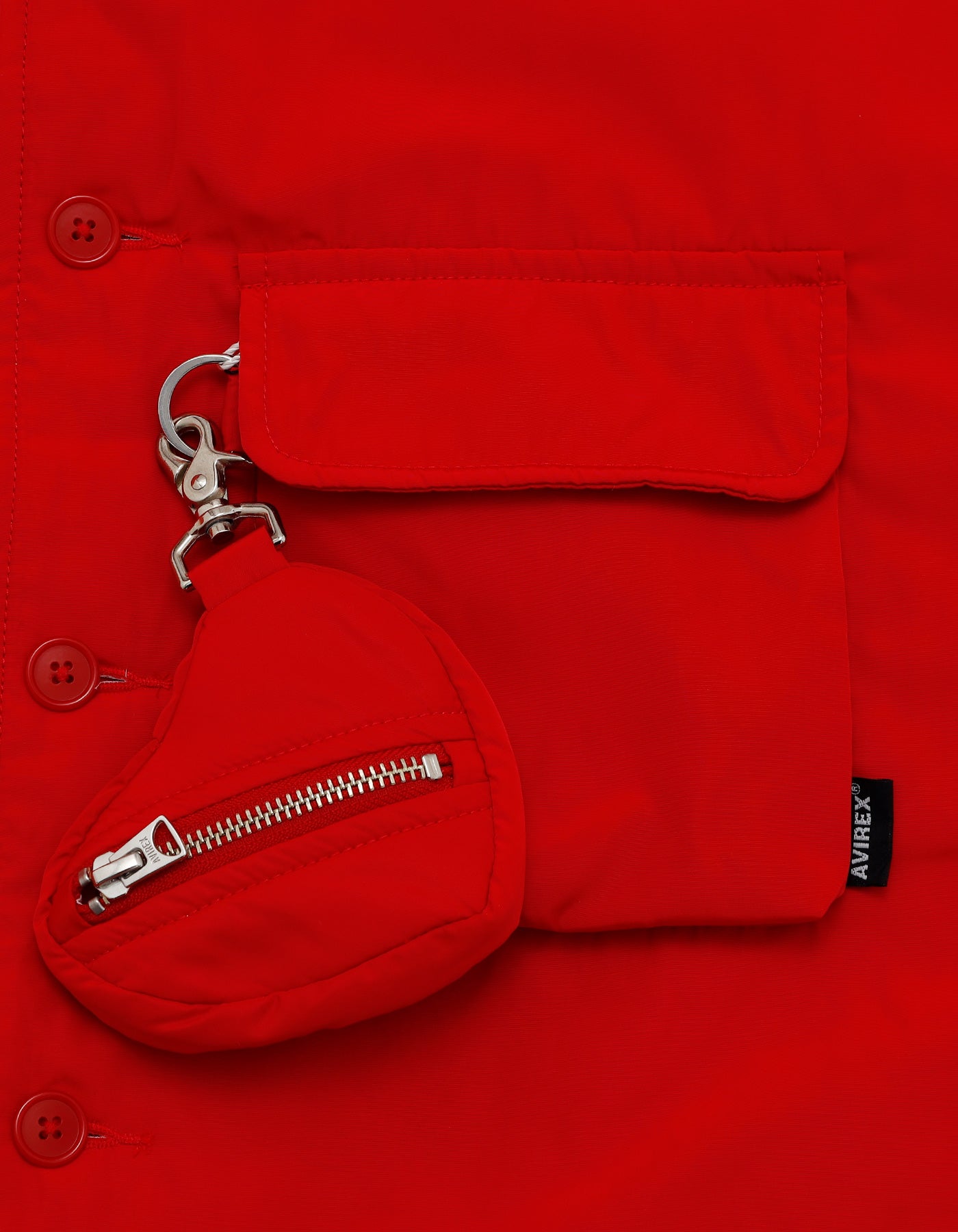 AVIREX x little sunny bite nylon reversible jacket / RED×PINK