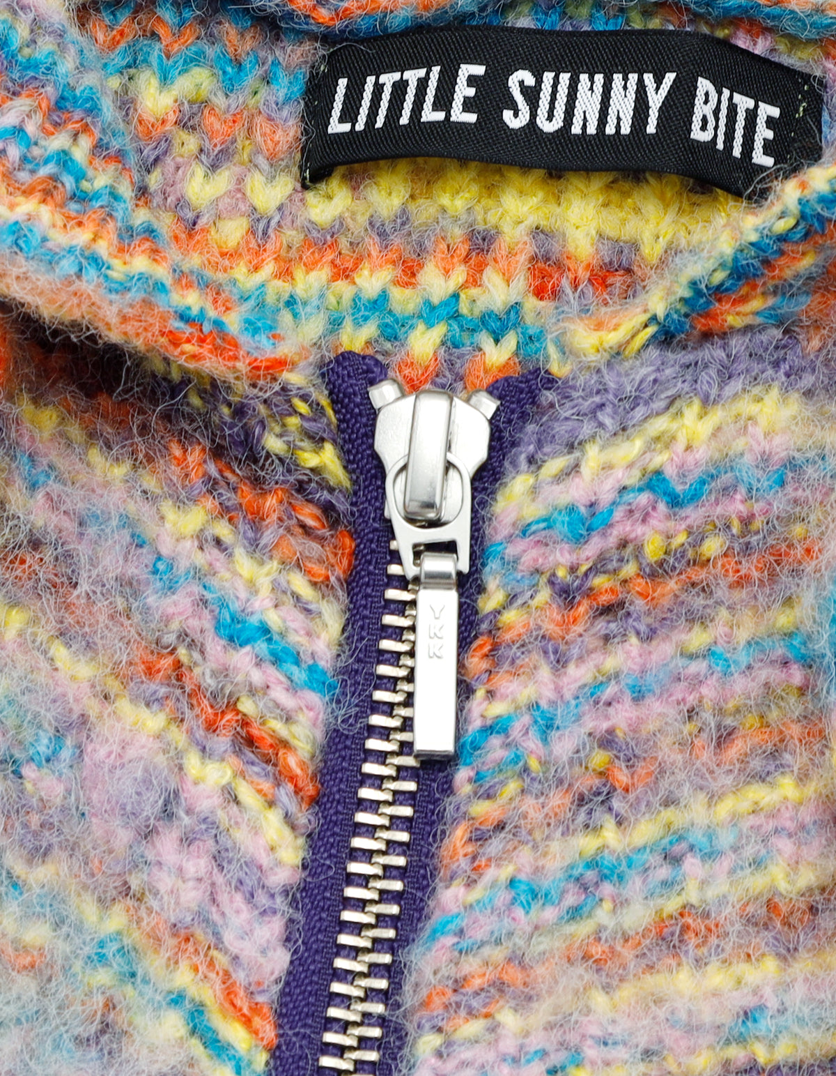 little sunny bite (リトルサニーバイト)gradation knit zip hoodie 