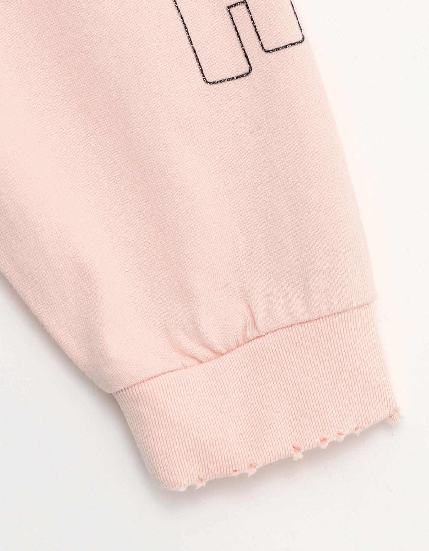 glitter print long tee / PINK