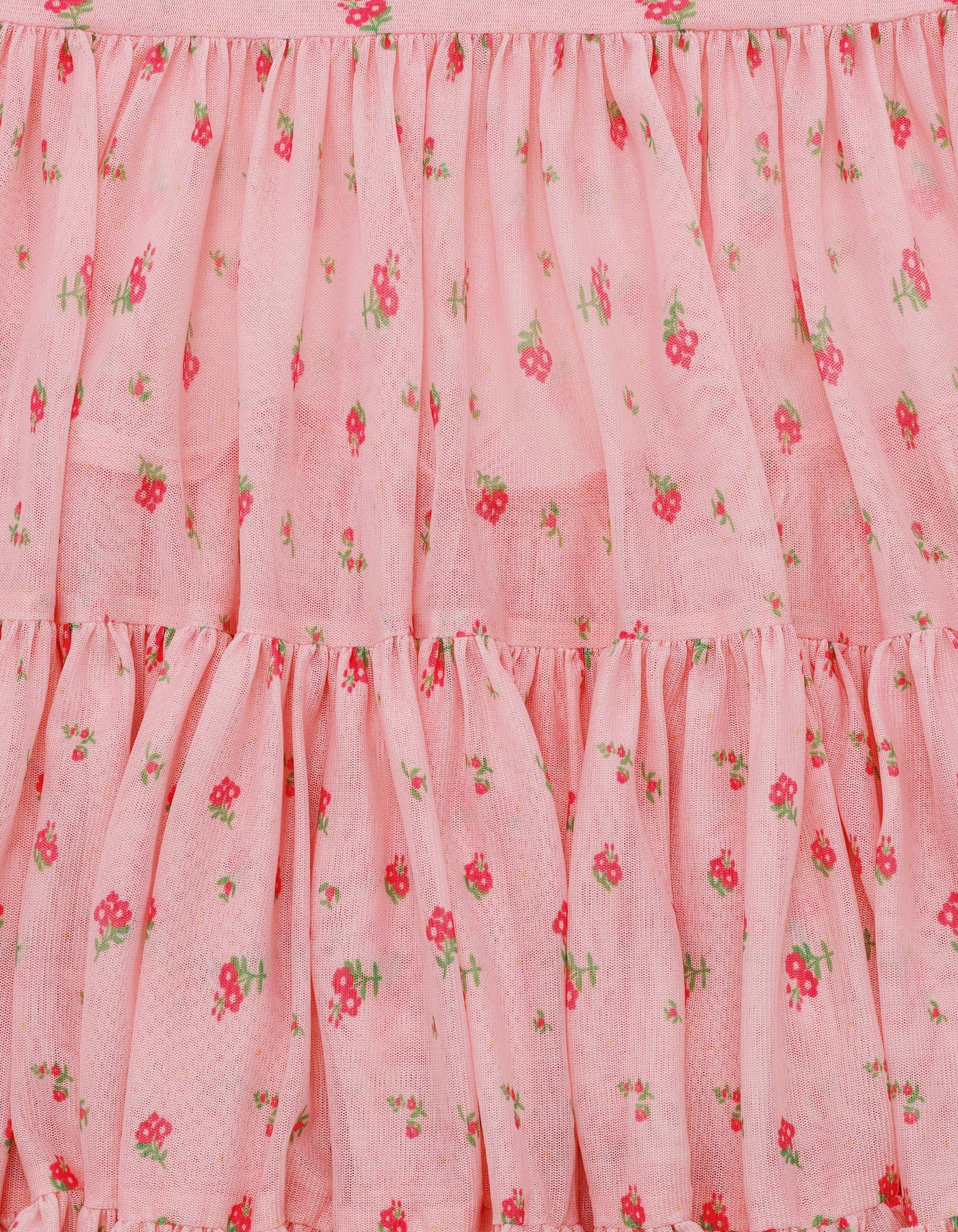 original floral tulle dress / PINK