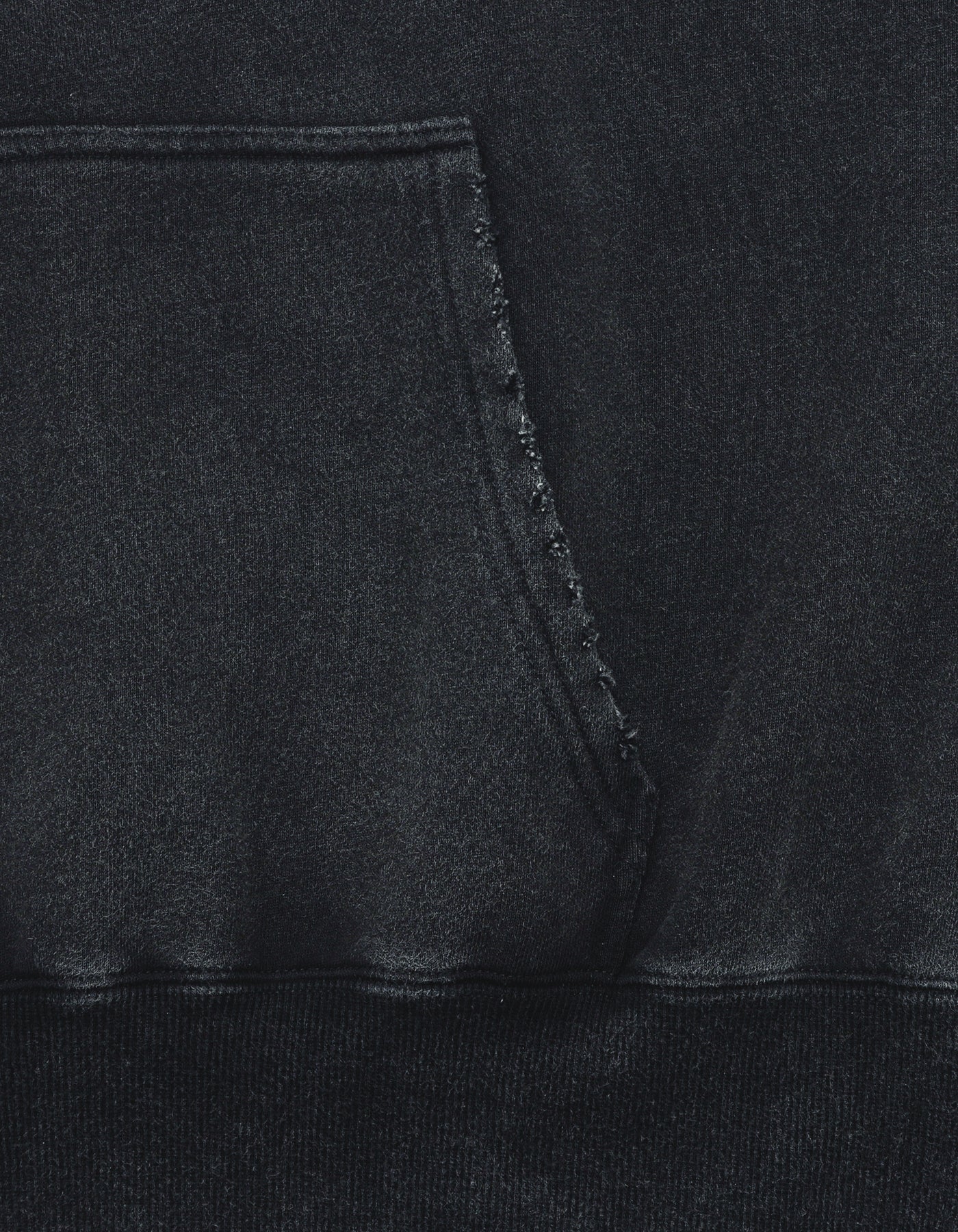 fake layered hoodie / BLACK