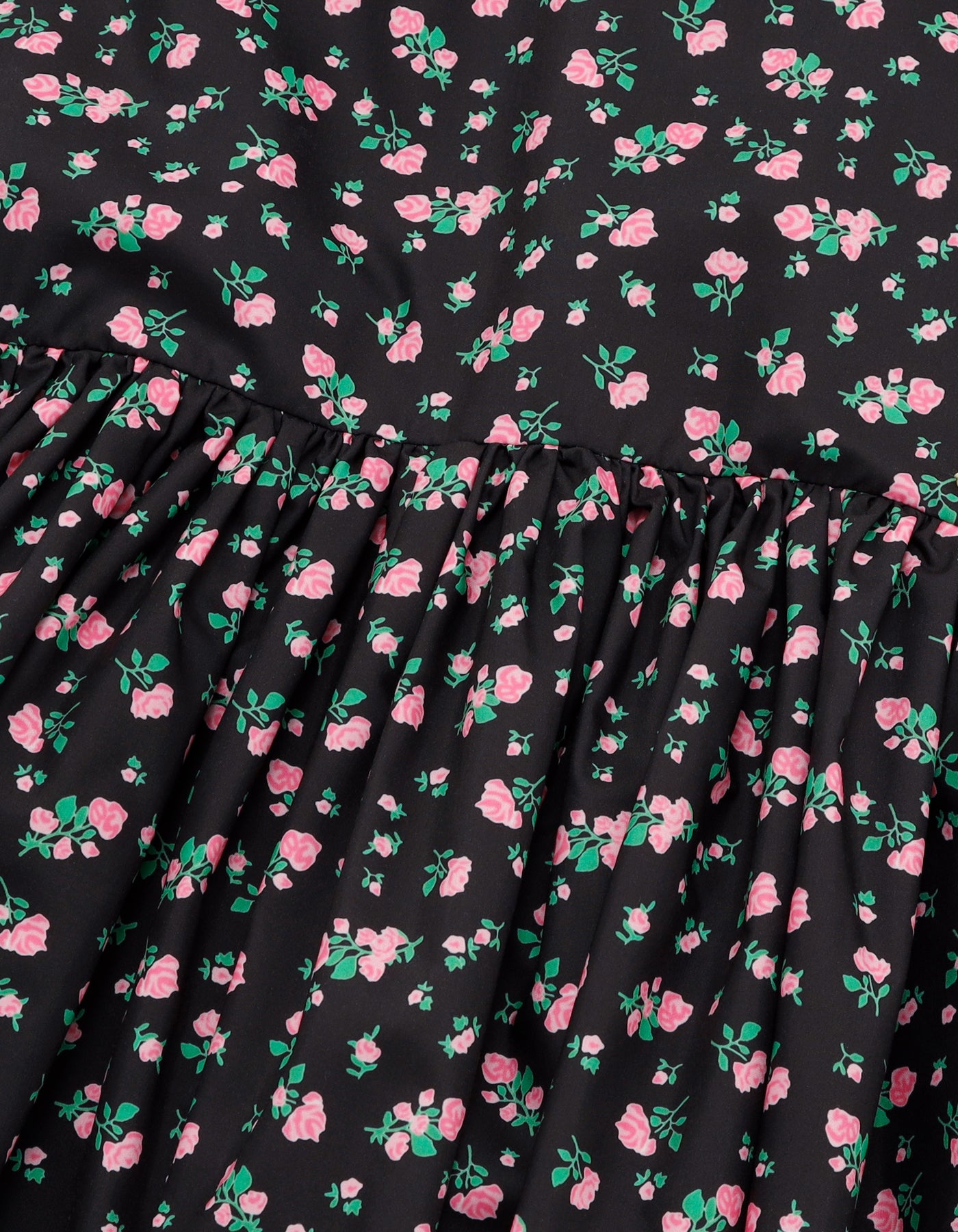 floral mini dress / BLACK