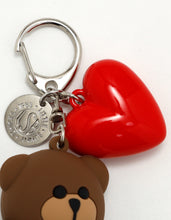 画像をギャラリービューアに読み込む, bear heart key chain / BROWN