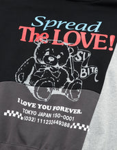 画像をギャラリービューアに読み込む, love bear hoodie / BLACK