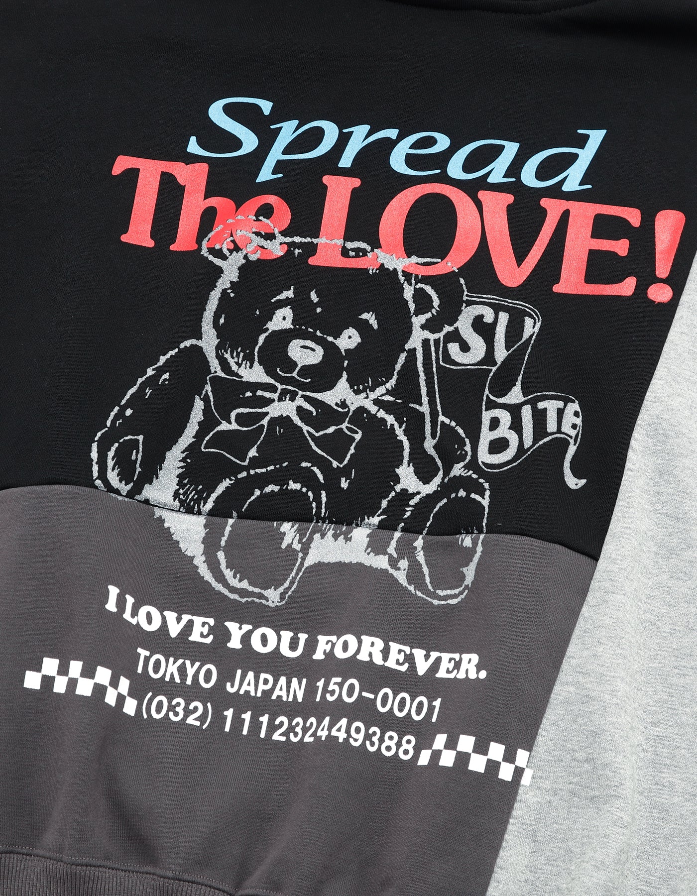 love bear hoodie / BLACK