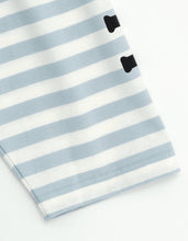 画像をギャラリービューアに読み込む, HELLO KITTY x little sunny bite stripe long tee / BLUE BD