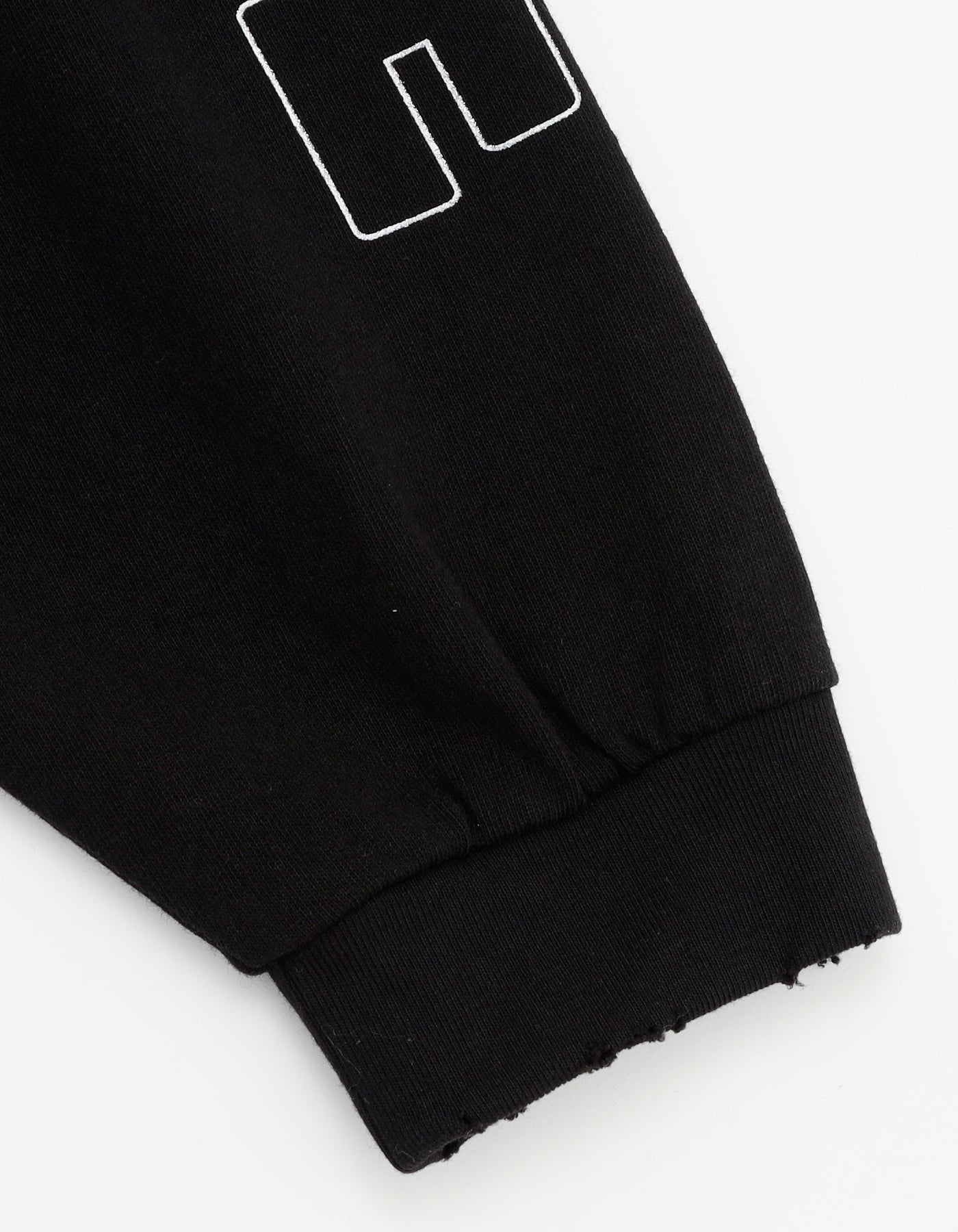glitter print long tee / BLACK