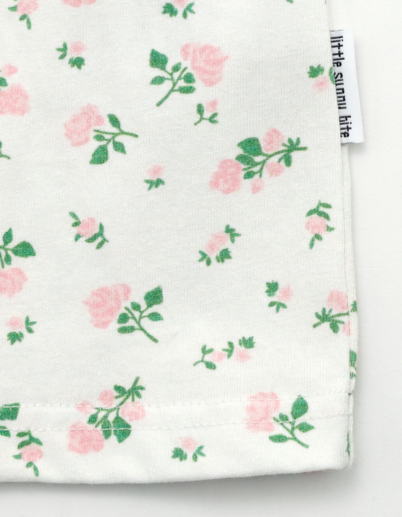 floral bomber mini dress tee / WHITE