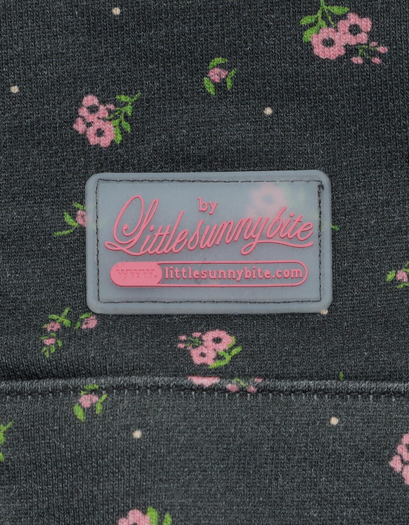 little sunny bite (リトルサニーバイト) floral hoodie / BLACK
