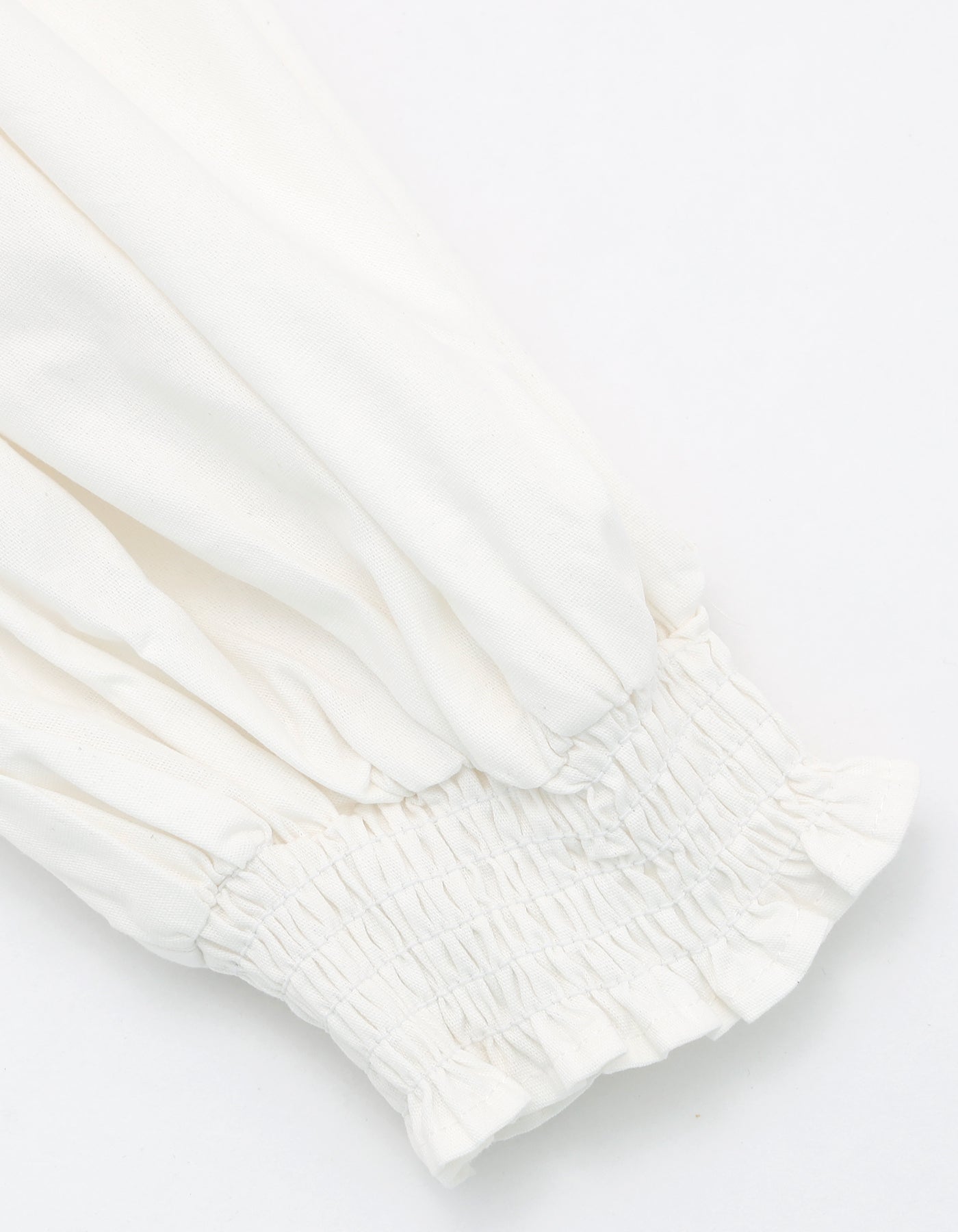 puff sleeve tunic  / WHITE