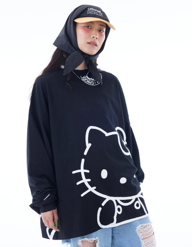 HELLO KITTY x little sunny bite long tee / BLACK