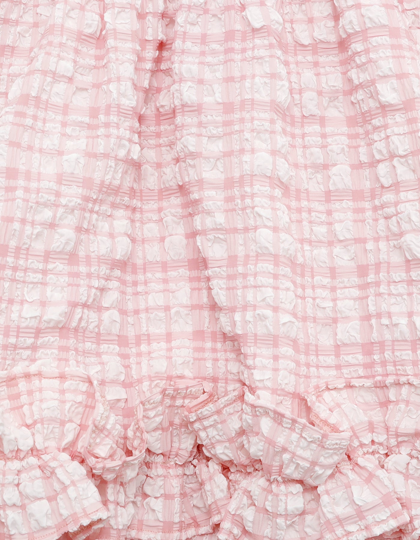 little sunny bite (リトルサニーバイト)checker frill dress / PINK