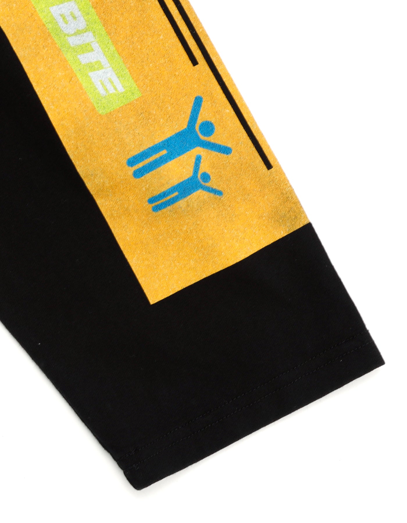 mushroom graphic long tee / BLACK
