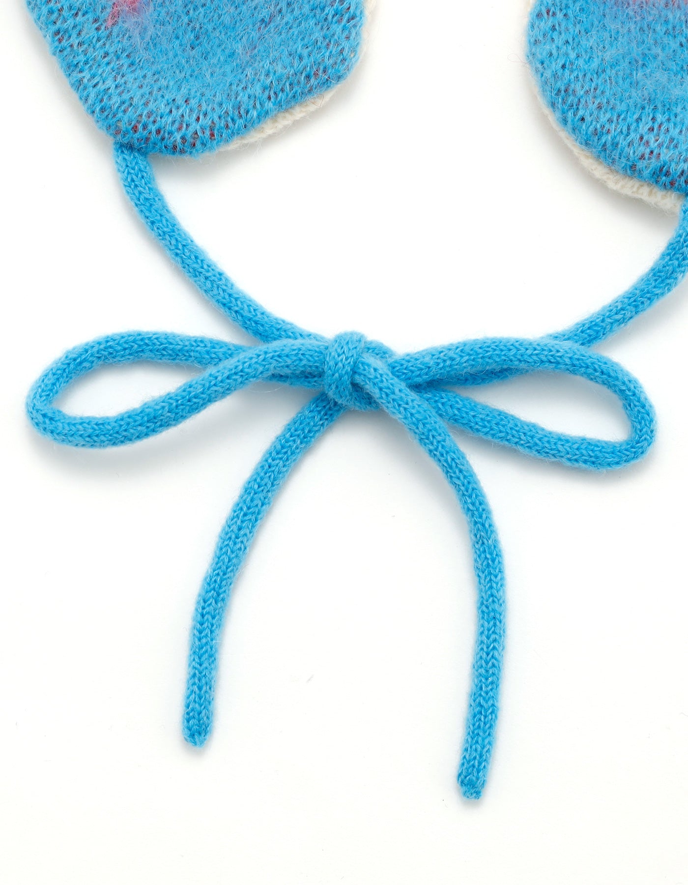 knitting ear muffler / BLUE