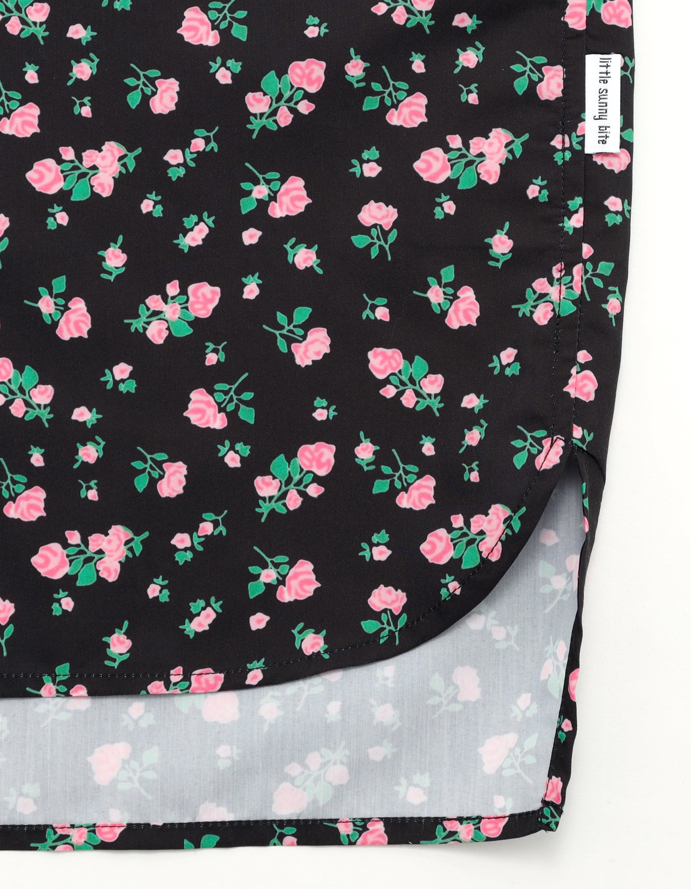 little sunny bite (リトルサニーバイト)floral shirts / BLACK
