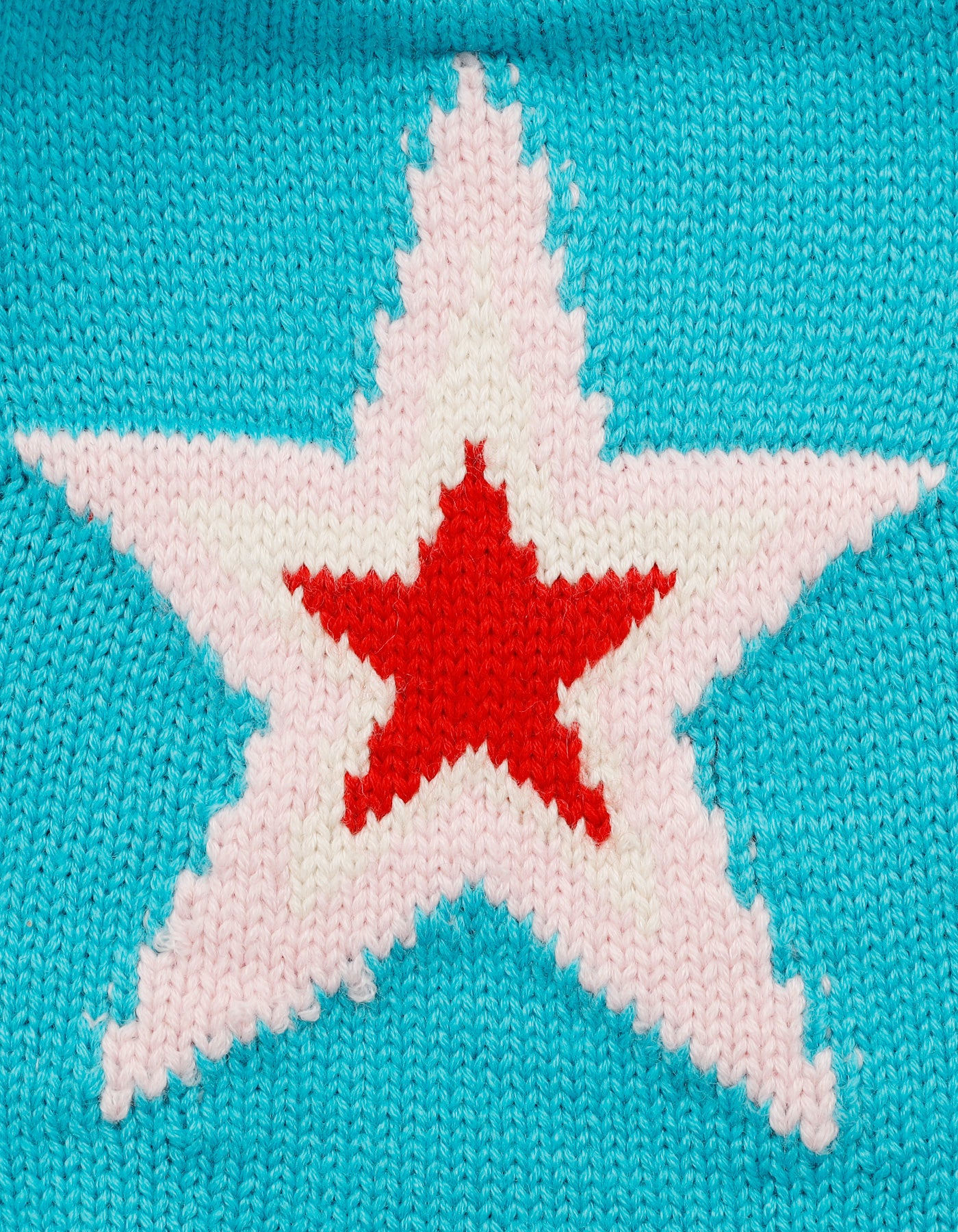 star knitting shoulder bag / BLUE