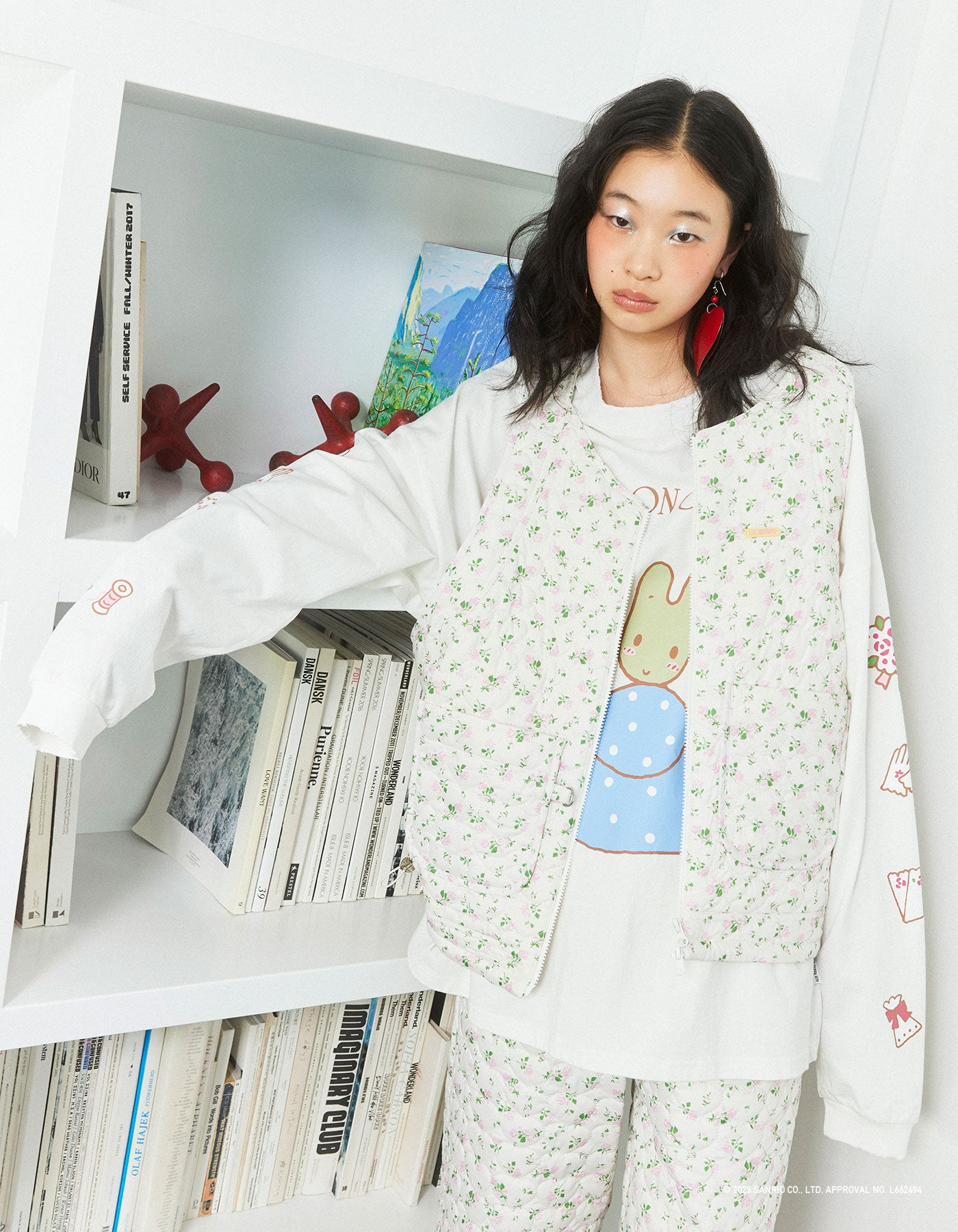 MARRONCREAM x little sunny bite long tee / WHITE