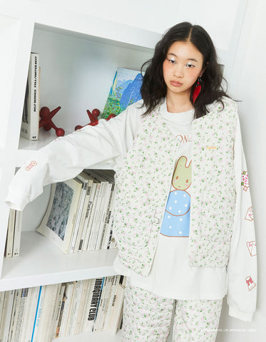 MARRONCREAM x little sunny bite long tee / WHITE