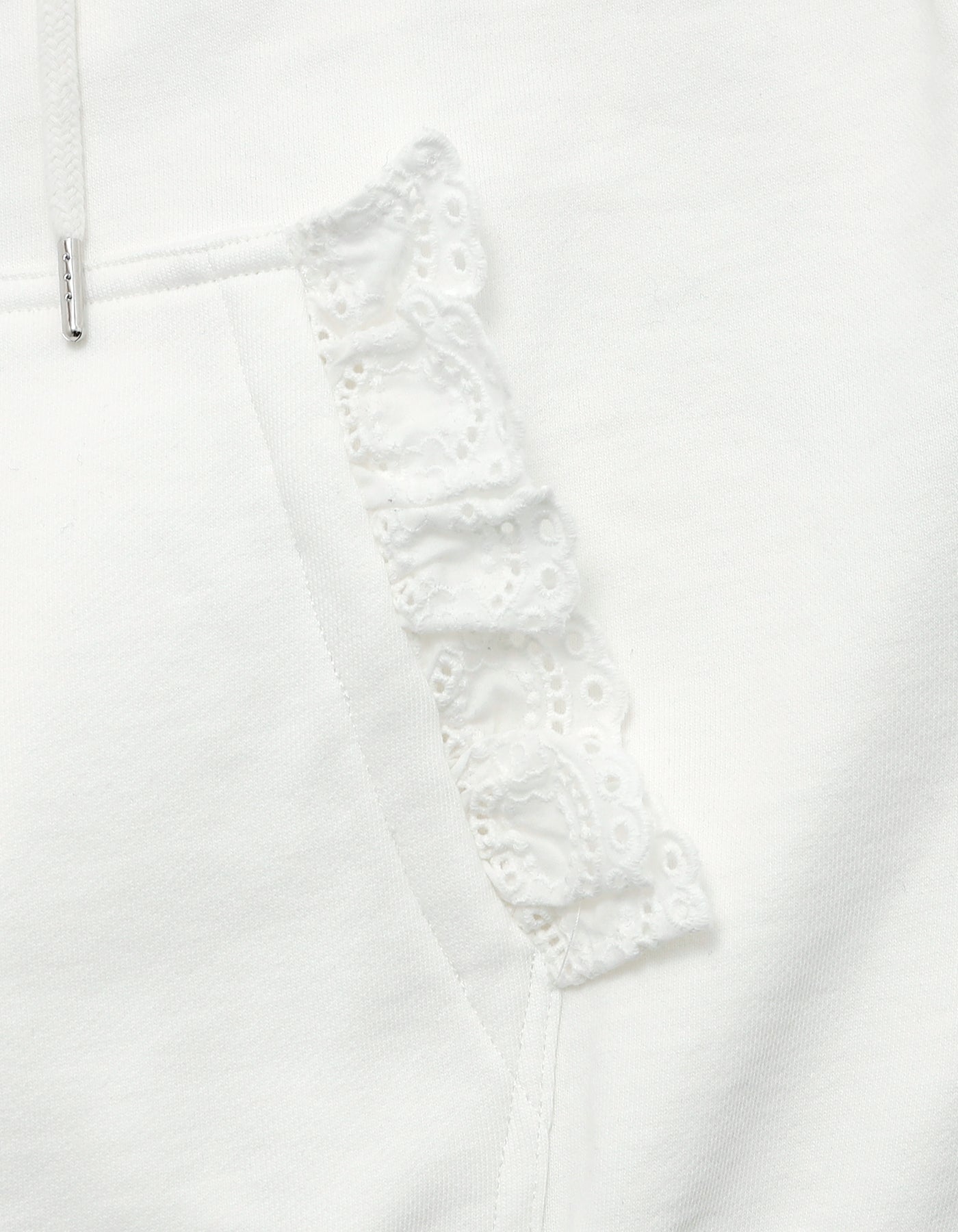 lacy logo hoodie / WHITE