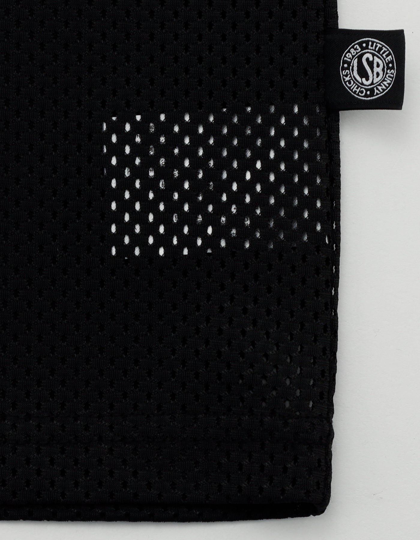 sporty mesh big tee / BLACK