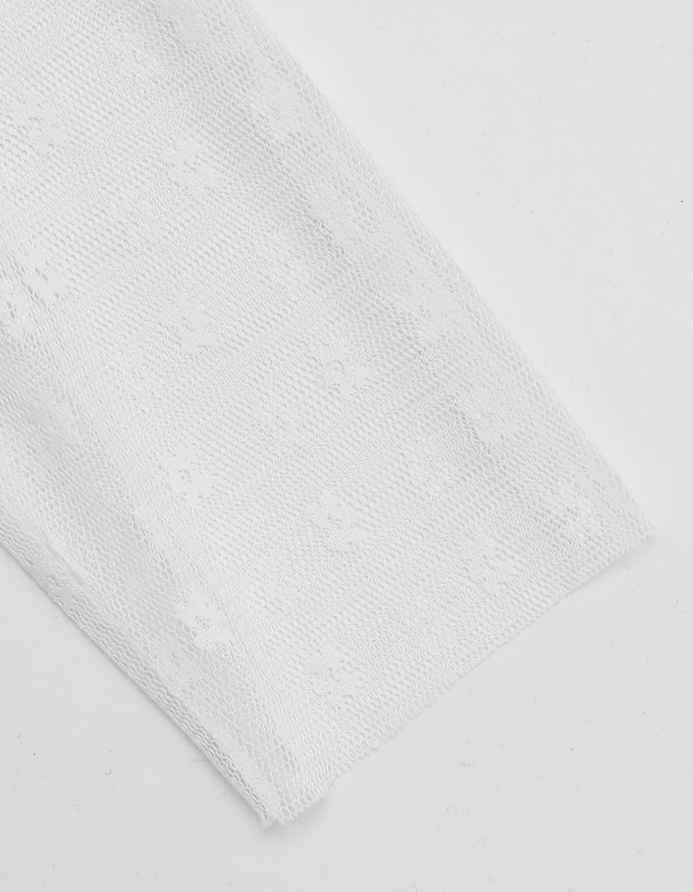 fake layered tulle long tee / WHITE